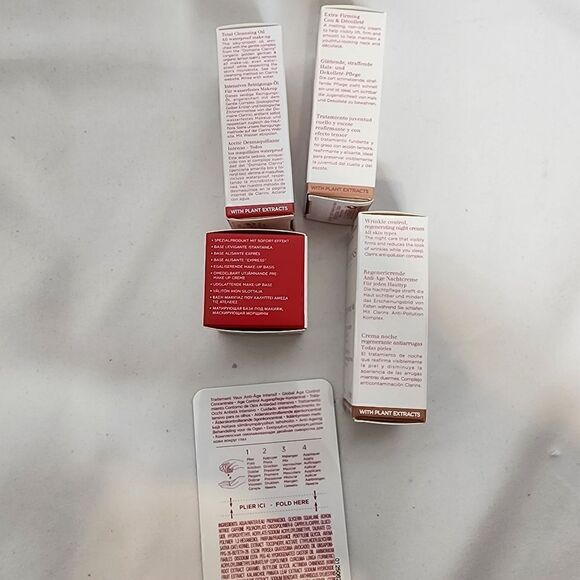 Clarins Skin Care Trial Set Gift Minis Serum Firming Smooth Cleansing Oil Wrinkl - Picture 3 of 7